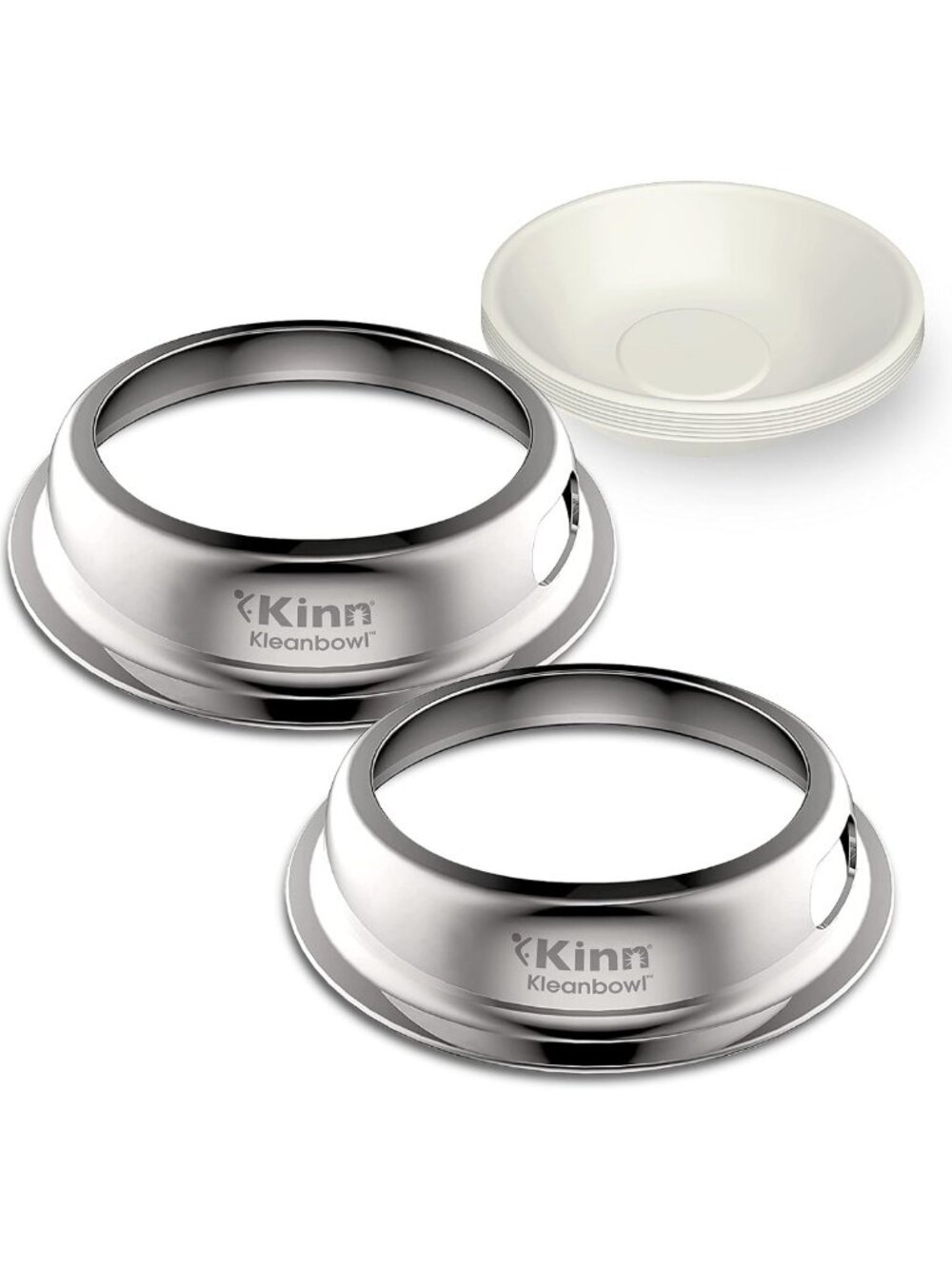 Stainless Steel Pet Bowl Set - 24 oz, Durable & Easy to Clean, 2-Pack